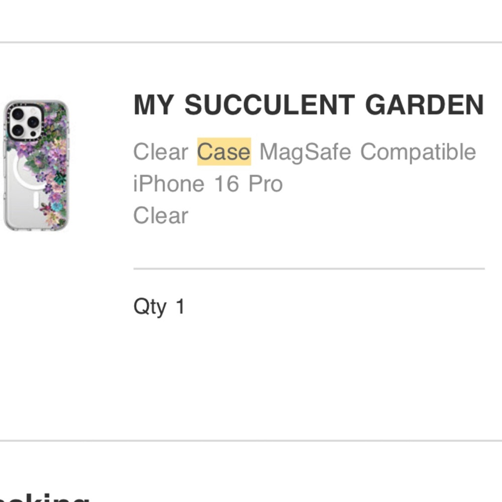Casetify Floral colorful and Clear Phone Case 16 Pro MagSafe - Picture 5 of 5